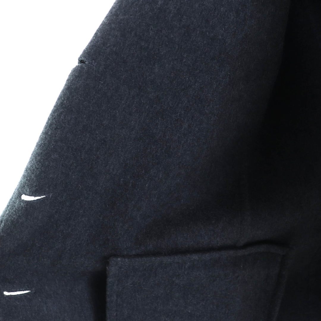 Excellent HERMES Chester coat Margiela period H button single Charcoal gray cashmere 36