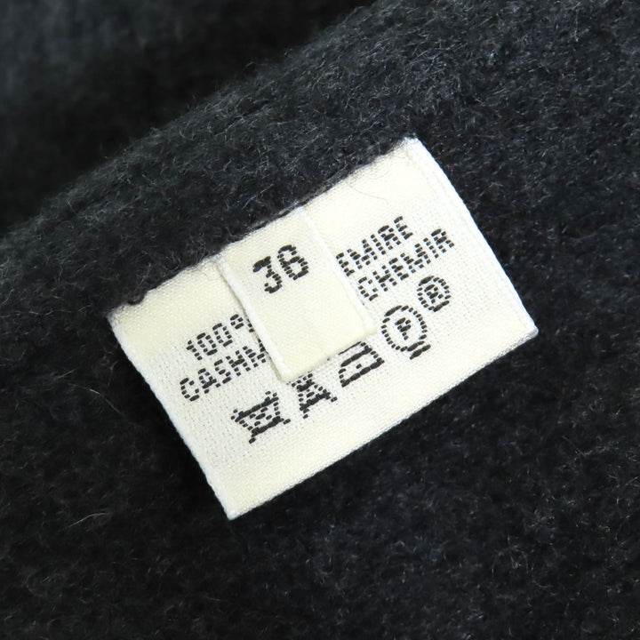 Excellent HERMES Chester coat Margiela period H button single Charcoal gray cashmere 36