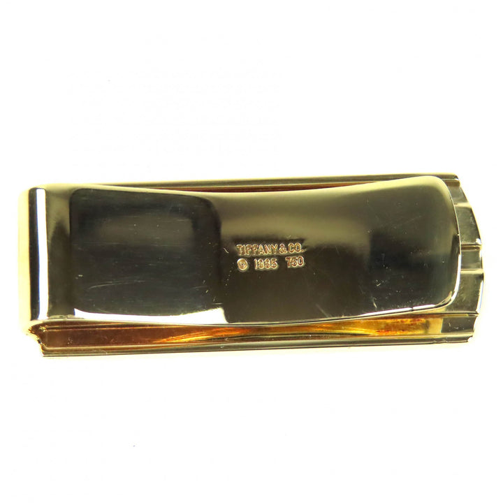 Great TIFFANY&Co. Double Line Money Clip Solid Gold, 18K Gold/750 (Yellow Gold)