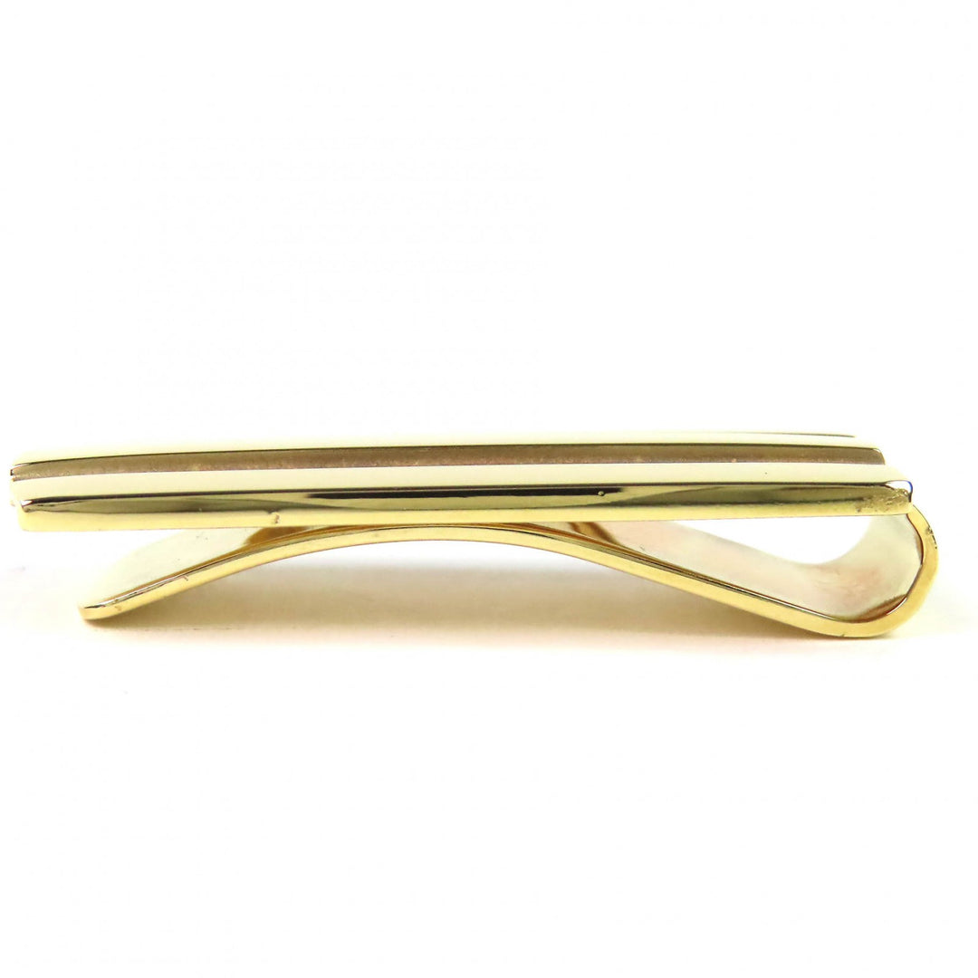 Great TIFFANY&Co. Double Line Money Clip Solid Gold, 18K Gold/750 (Yellow Gold)
