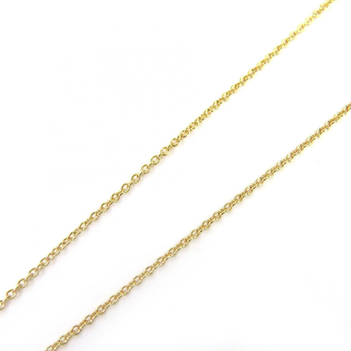 Excellent TIFFANY&Co. Open Heart Pendant Necklace 18K／750(YG) 16.1"" gold