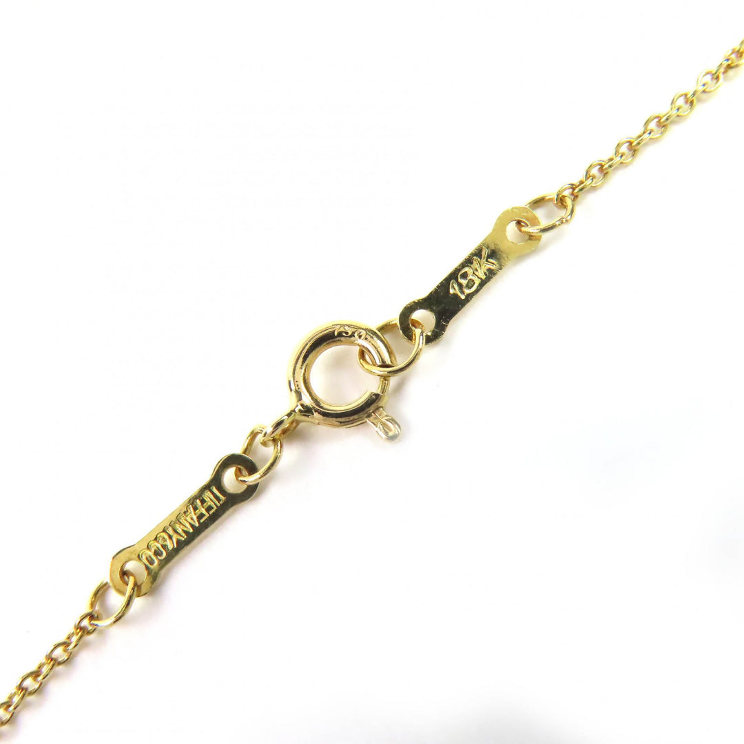 Excellent TIFFANY&Co. Open Heart Pendant Necklace 18K／750(YG) 16.1"" gold