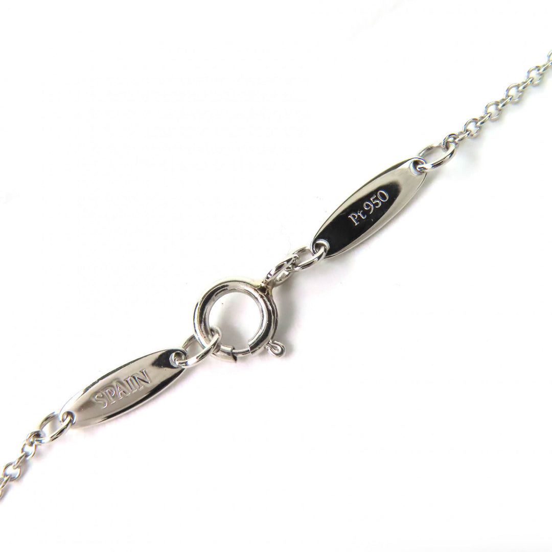 Excellent TIFFANY&Co. Open Heart Pendant Diamond Platinum 3P Diamond 0.01ct