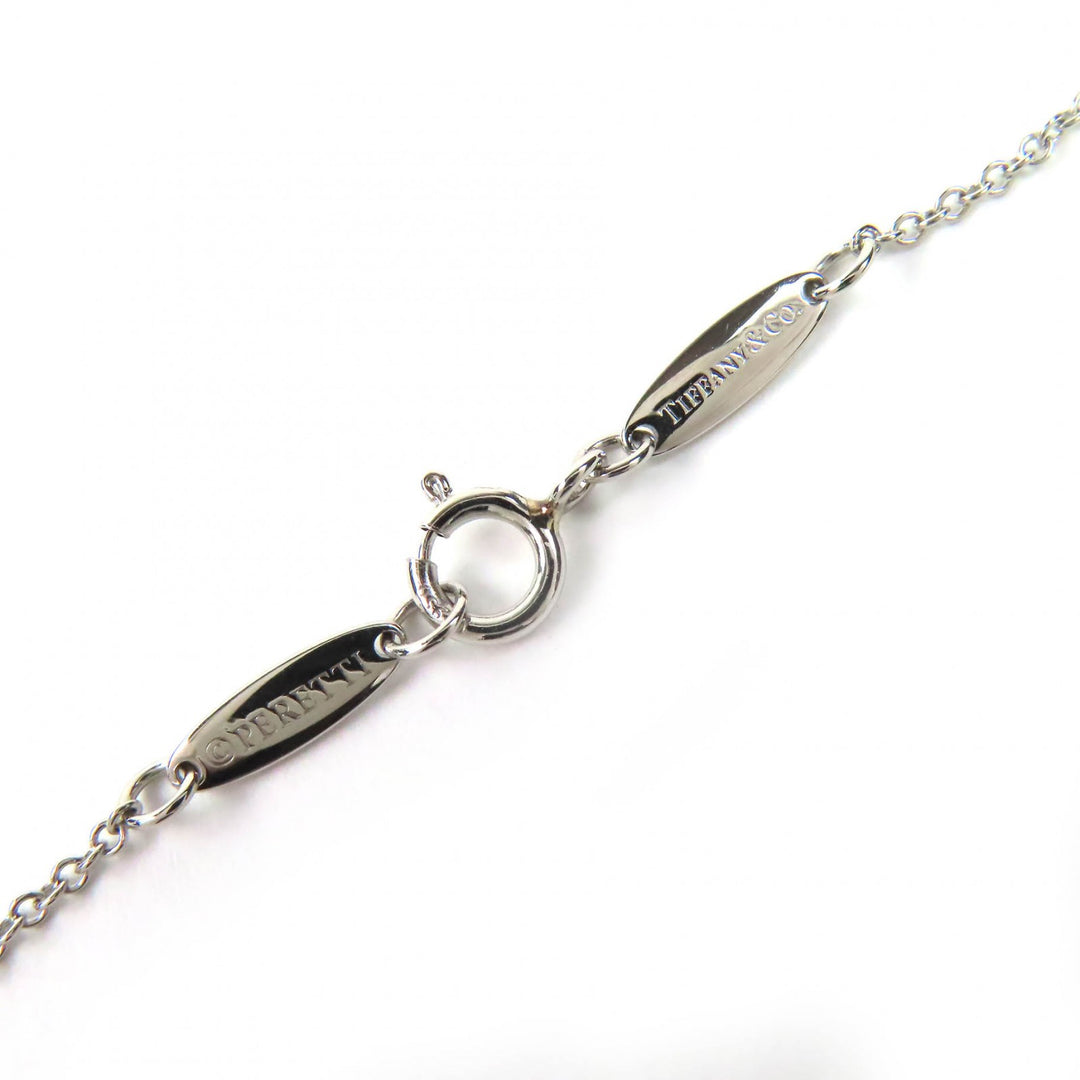 Excellent TIFFANY&Co. Open Heart Pendant Diamond Platinum 3P Diamond 0.01ct