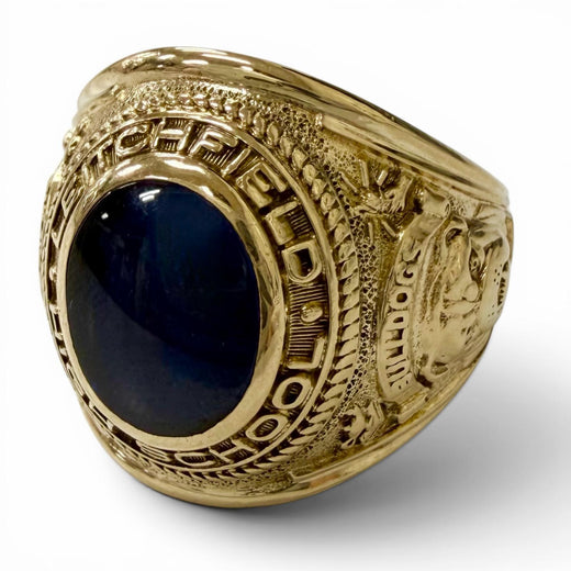 Great JOSTEN Ring ring LEITCHFIELD HIGH SCHOOL gold 10K mens