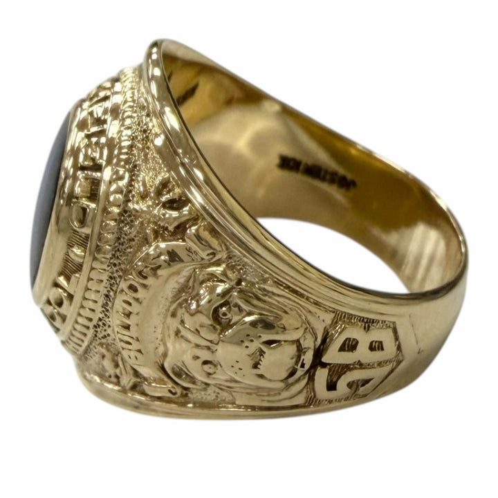 Great JOSTEN Ring ring LEITCHFIELD HIGH SCHOOL gold 10K mens