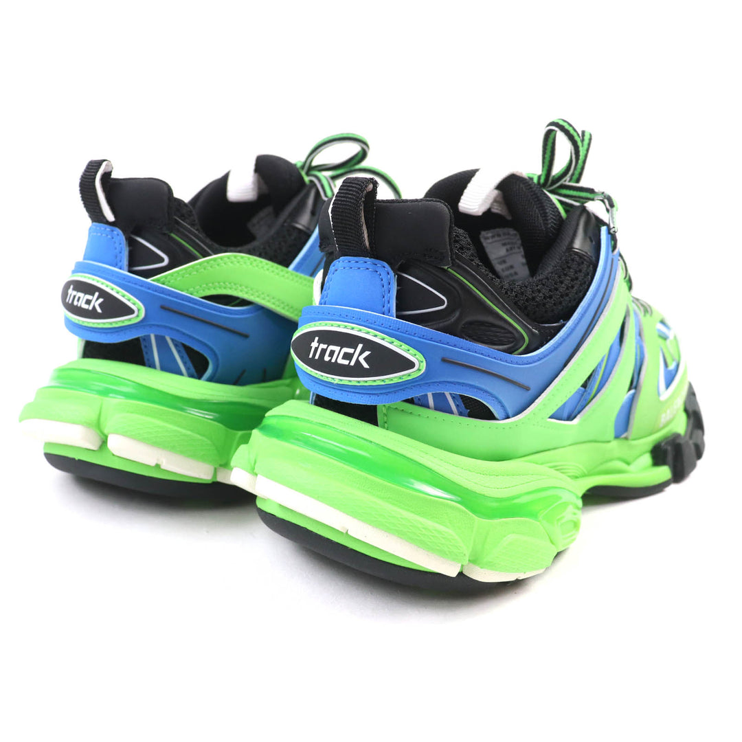 新品 BALENCIAGA スニーカー TRACK TRAINER ロゴ レースアップ グリーン ー レディース 25 542436