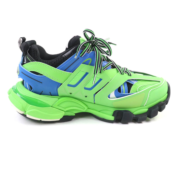 新品 BALENCIAGA スニーカー TRACK TRAINER ロゴ レースアップ グリーン ー レディース 25 542436