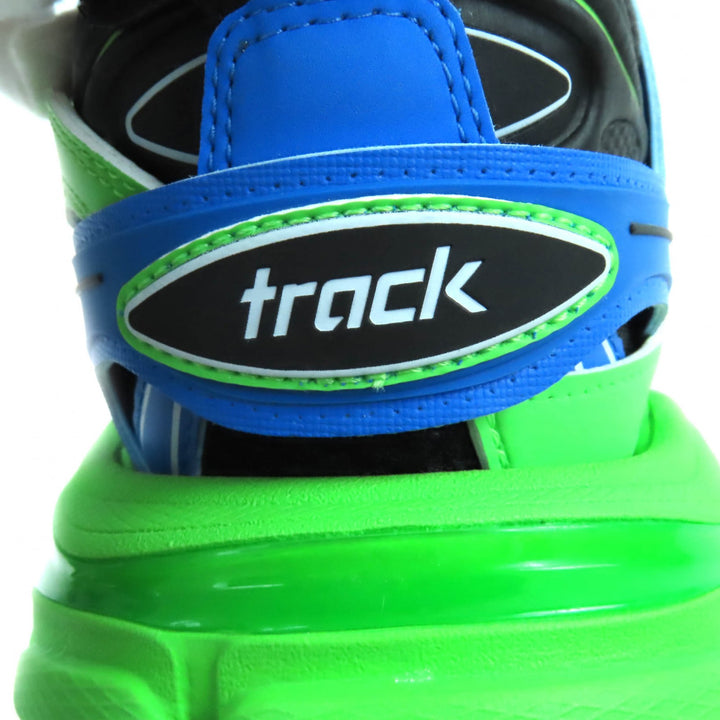 新品 BALENCIAGA スニーカー TRACK TRAINER ロゴ レースアップ グリーン ー レディース 25 542436