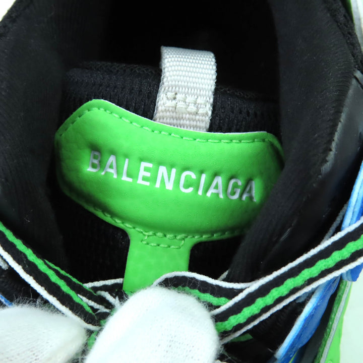 新品 BALENCIAGA スニーカー TRACK TRAINER ロゴ レースアップ グリーン ー レディース 25 542436