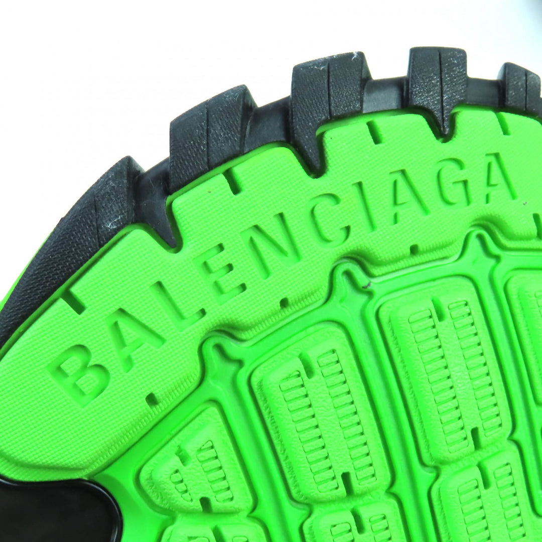 新品 BALENCIAGA スニーカー TRACK TRAINER ロゴ レースアップ グリーン ー レディース 25 542436