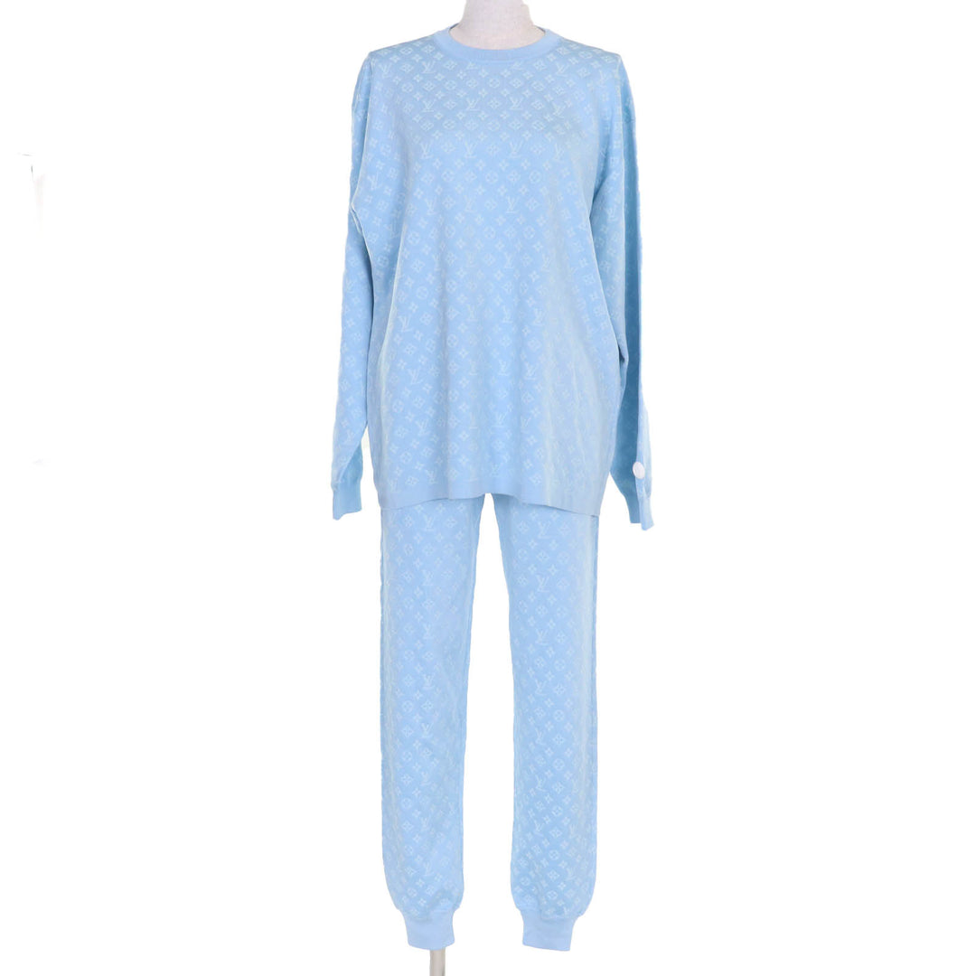 Excellent LOUIS VUITTON two-piece set Monogram Jacquard Top and Jogging Pants