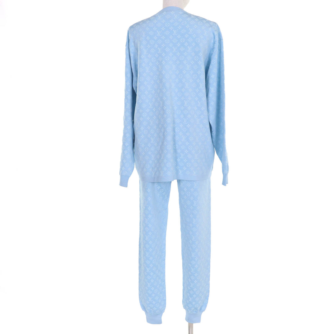 Excellent LOUIS VUITTON two-piece set Monogram Jacquard Top and Jogging Pants