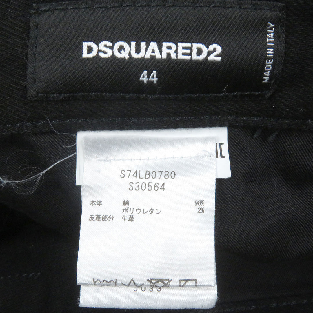 Discounted Great DSQUARED2 Pants SKATER JEAN black cotton mens 44 S74LB0780