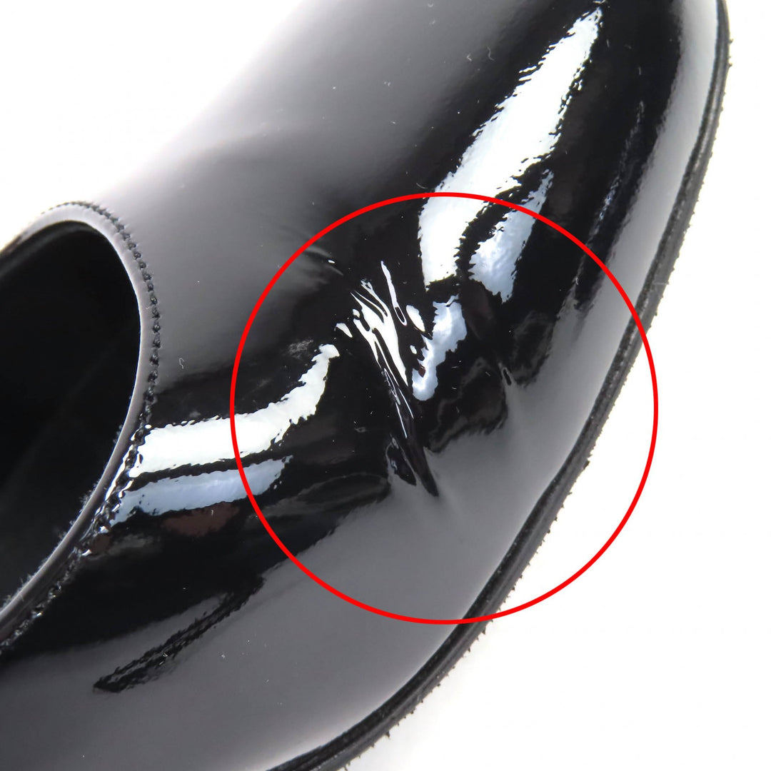 Excellent CHANEL pumps Merry Jane COCO Mark black Patent leather 36.5 G45356