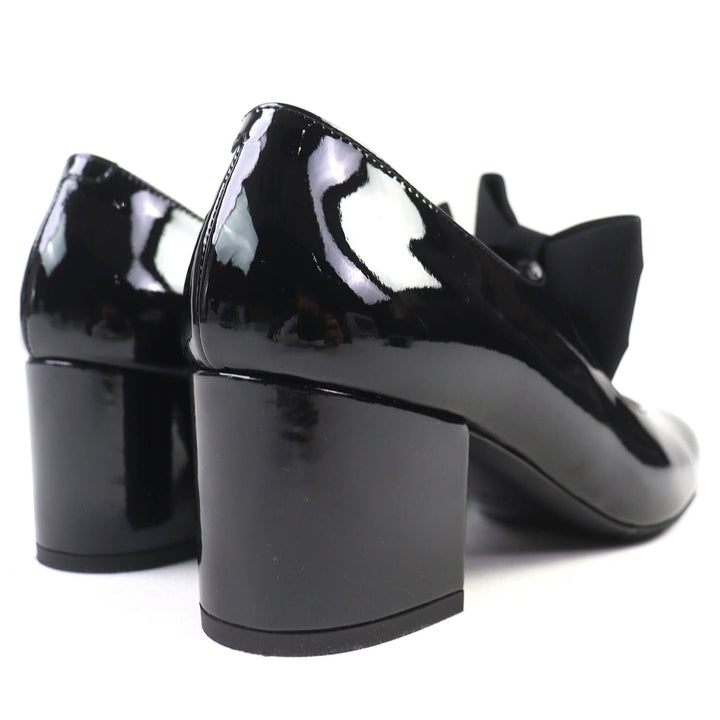 Excellent CHANEL pumps Merry Jane COCO Mark black Patent leather 36.5 G45356