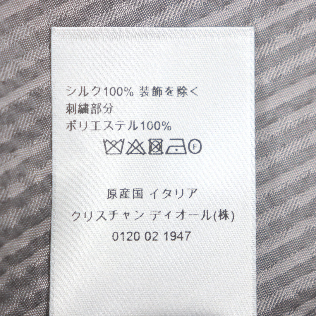 DIOR 半袖シャツ グレー シルク メンズ 37 193C545G5566 美品