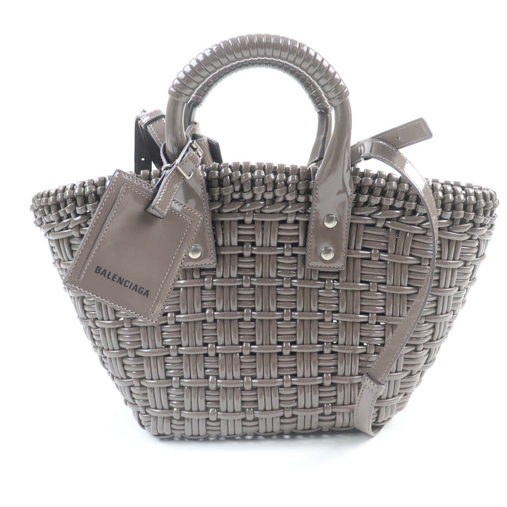 Excellent BALENCIAGA Handbag Bistro XS Gray Women 671342