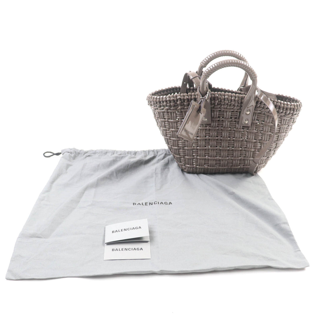 Excellent BALENCIAGA Handbag Bistro XS Gray Women 671342