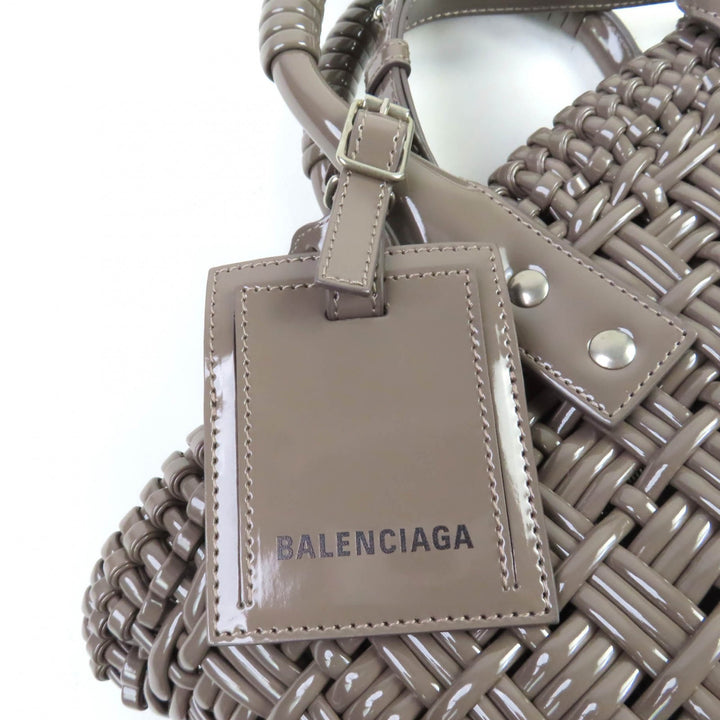 Excellent BALENCIAGA Handbag Bistro XS Gray Women 671342