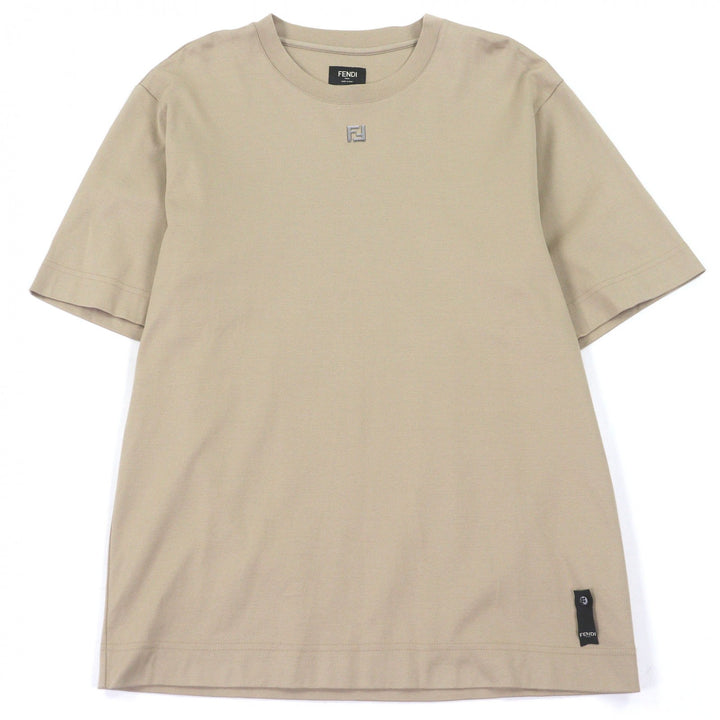 Excellent FENDI Short sleeve T-shirt FF Logo Metal Zucca T-shirt