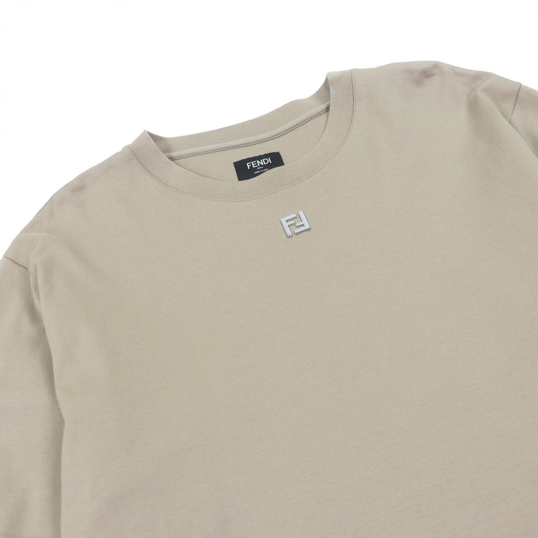Excellent FENDI Short sleeve T-shirt FF Logo Metal Zucca T-shirt