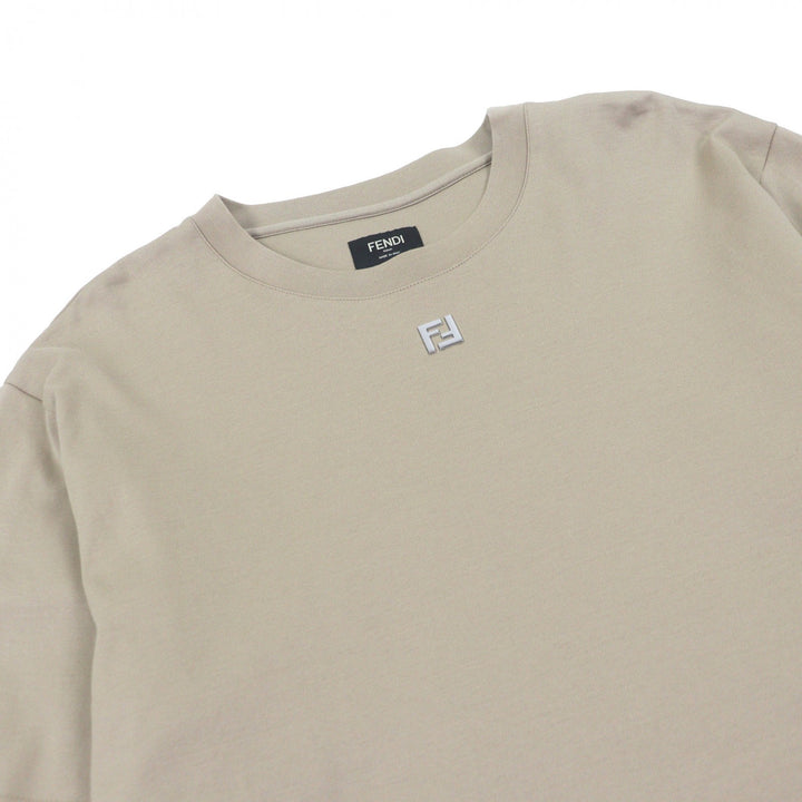 Excellent FENDI Short sleeve T-shirt FF Logo Metal Zucca T-shirt