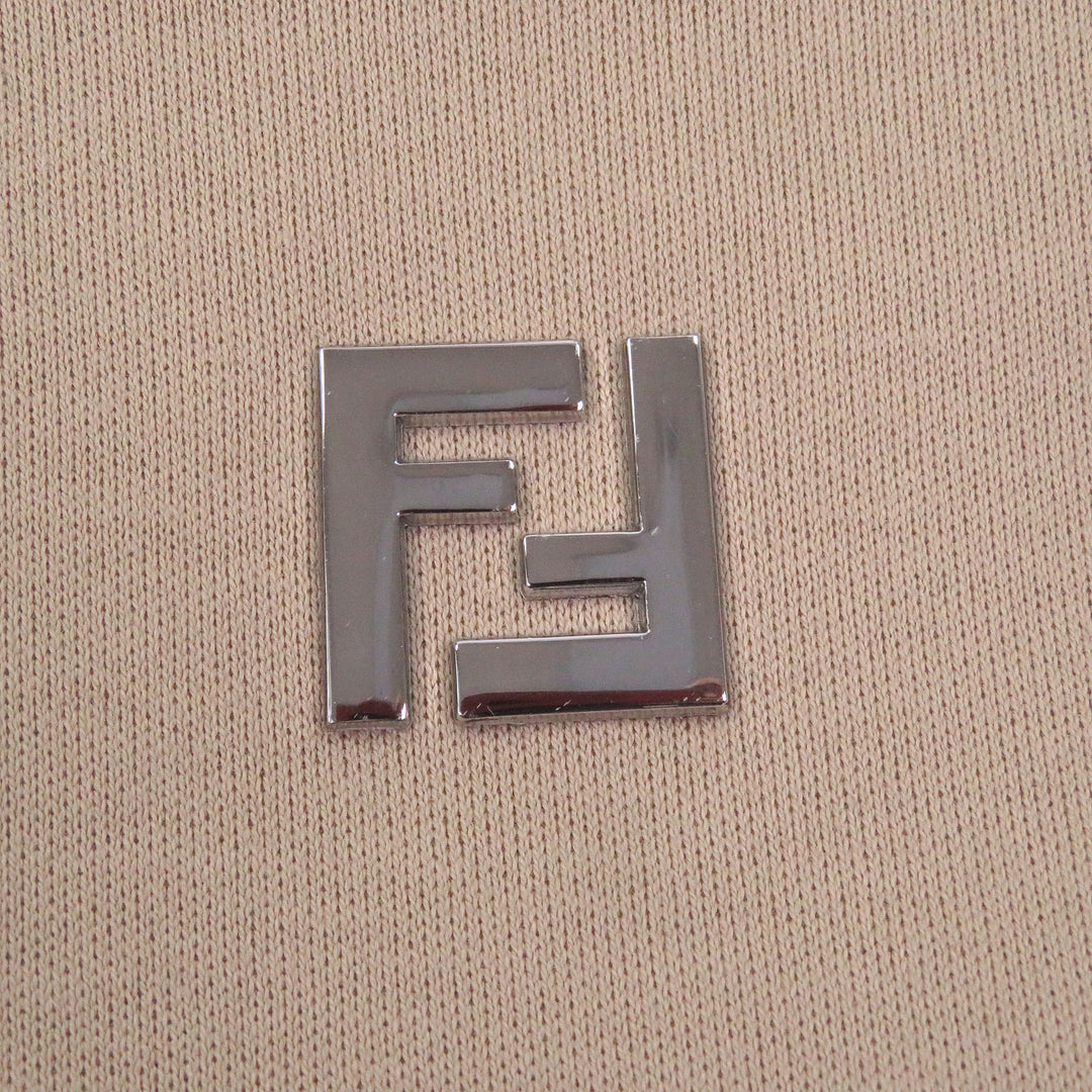 Excellent FENDI Short sleeve T-shirt FF Logo Metal Zucca T-shirt