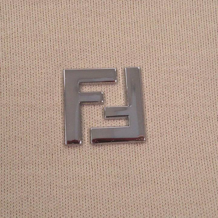 Excellent FENDI Short sleeve T-shirt FF Logo Metal Zucca T-shirt