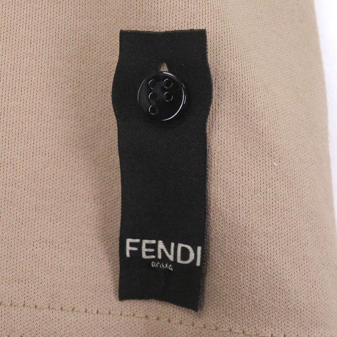 Excellent FENDI Short sleeve T-shirt FF Logo Metal Zucca T-shirt