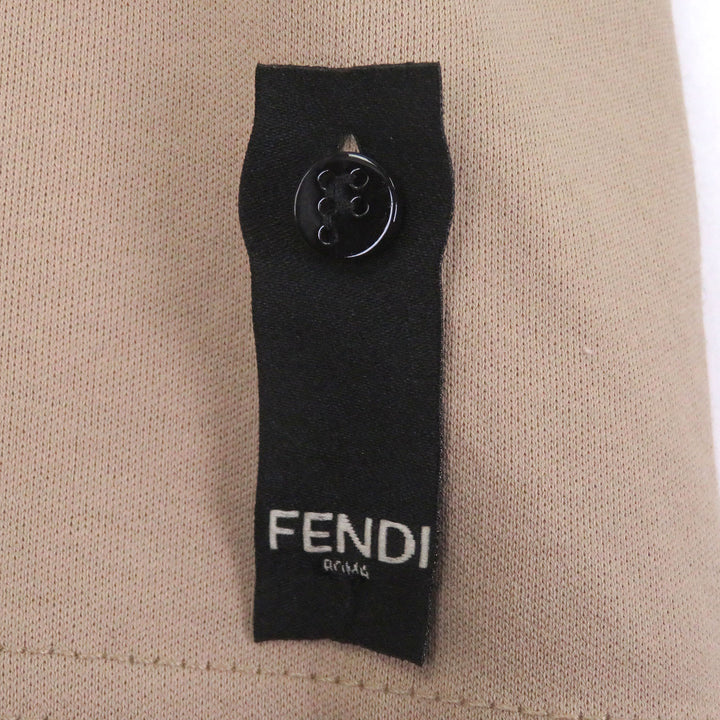 Excellent FENDI Short sleeve T-shirt FF Logo Metal Zucca T-shirt