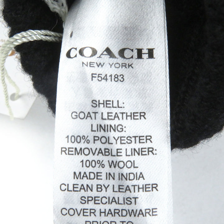 新品 COACH グローブ ロゴ シルバーボタン 3ウェイ ウール インナーレザー グローブ L F54183
