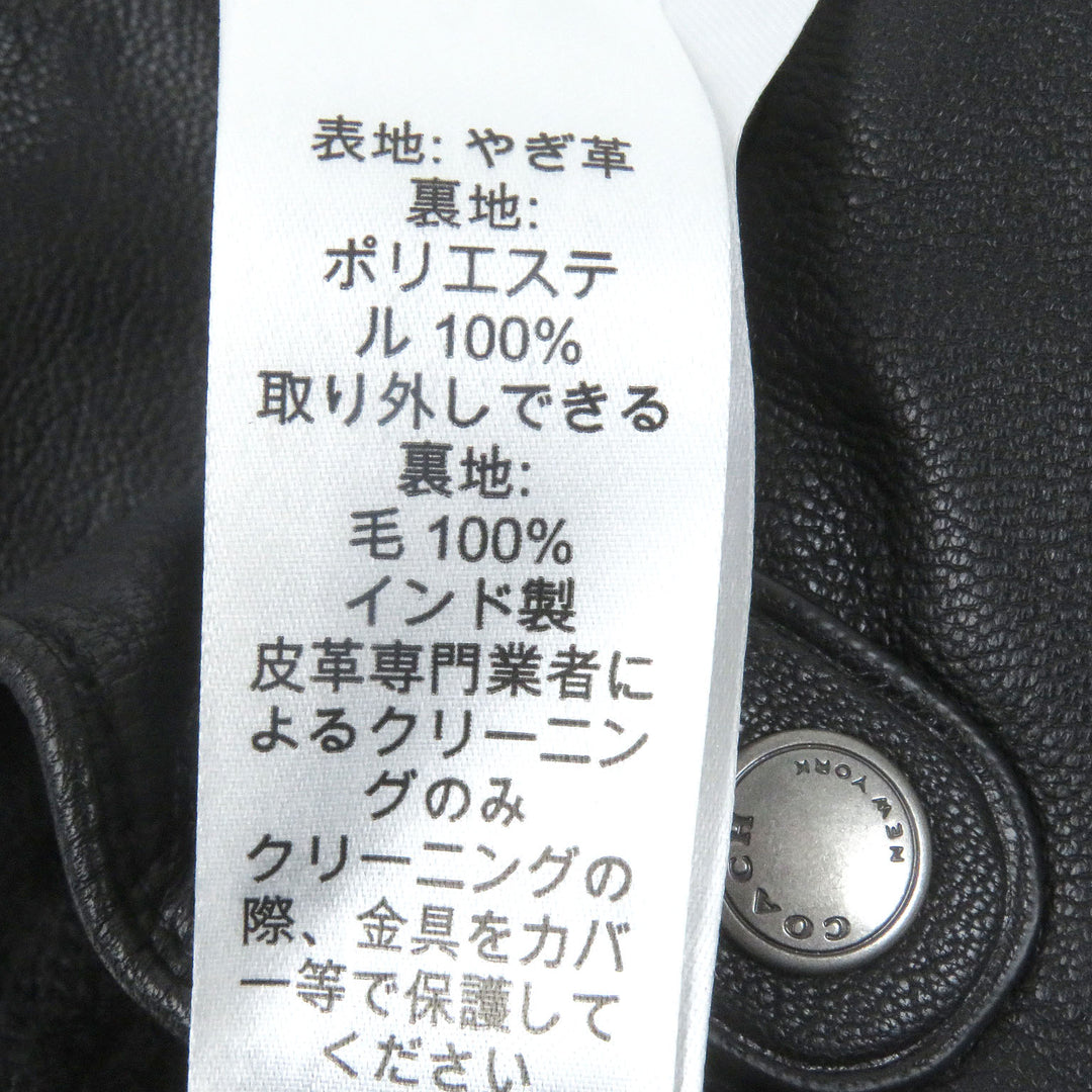 新品 COACH グローブ ロゴ シルバーボタン 3ウェイ ウール インナーレザー グローブ L F54183