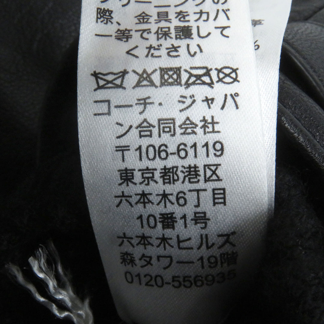 新品 COACH グローブ ロゴ シルバーボタン 3ウェイ ウール インナーレザー グローブ L F54183