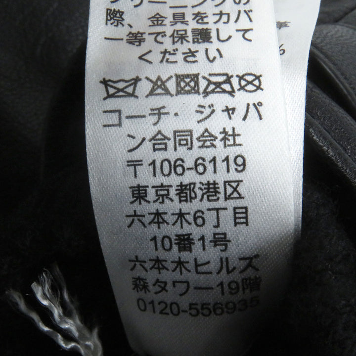 新品 COACH グローブ ロゴ シルバーボタン 3ウェイ ウール インナーレザー グローブ L F54183