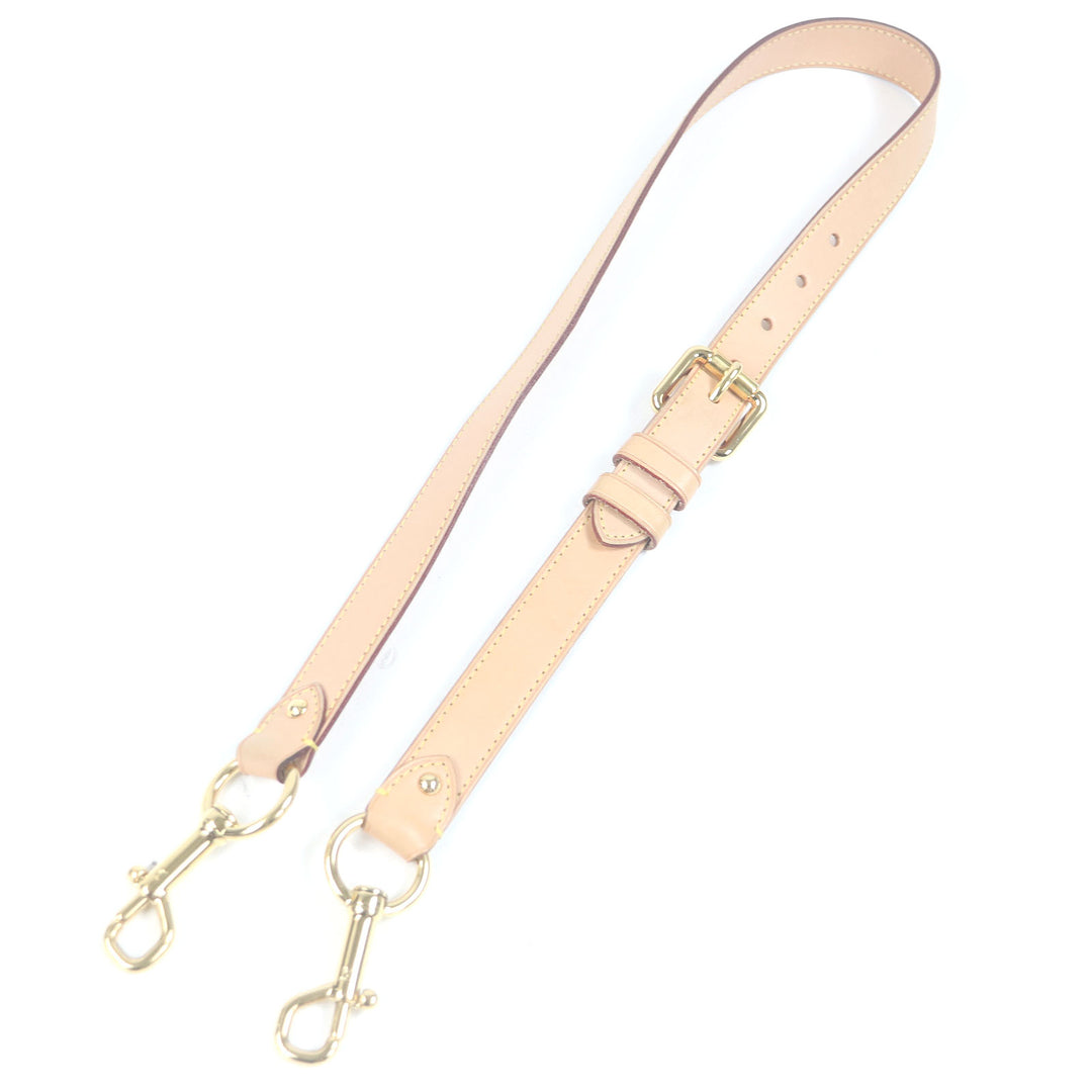 Great LOUIS VUITTON Shoulder strap Beige gold Nume leather mens
