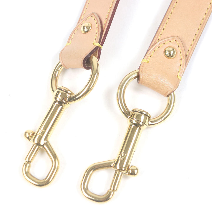 Great LOUIS VUITTON Shoulder strap Beige gold Nume leather mens