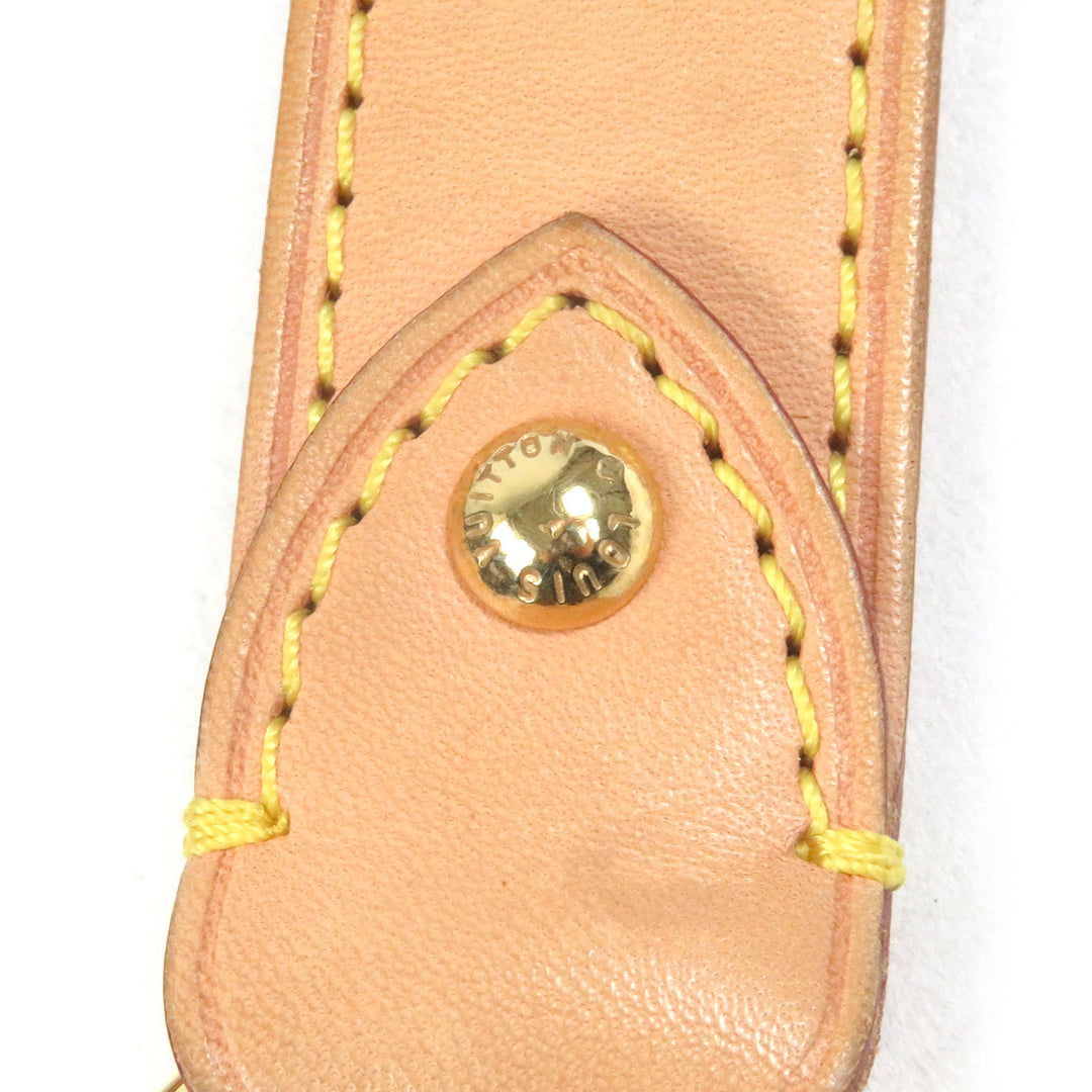 Great LOUIS VUITTON Shoulder strap Beige gold Nume leather mens