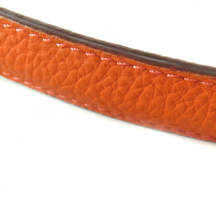 Great 大峡製鞄 Shoulder Bag Simple design handbag Orange shrink leather Women