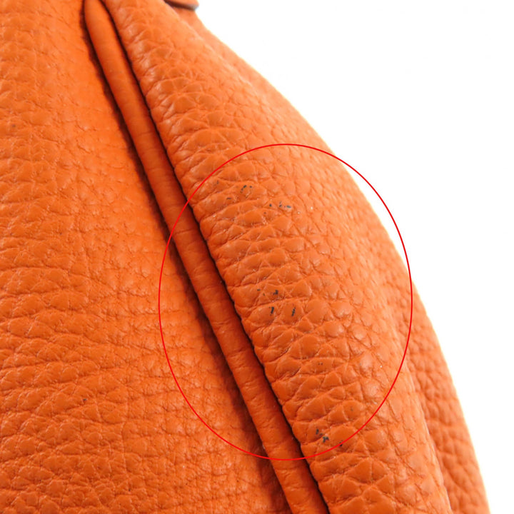 Great 大峡製鞄 Shoulder Bag Simple design handbag Orange shrink leather Women