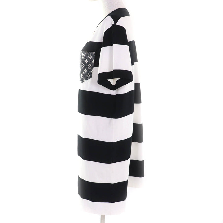 Excellent LOUIS VUITTON one piece Black White cotton Women 1AAUOX