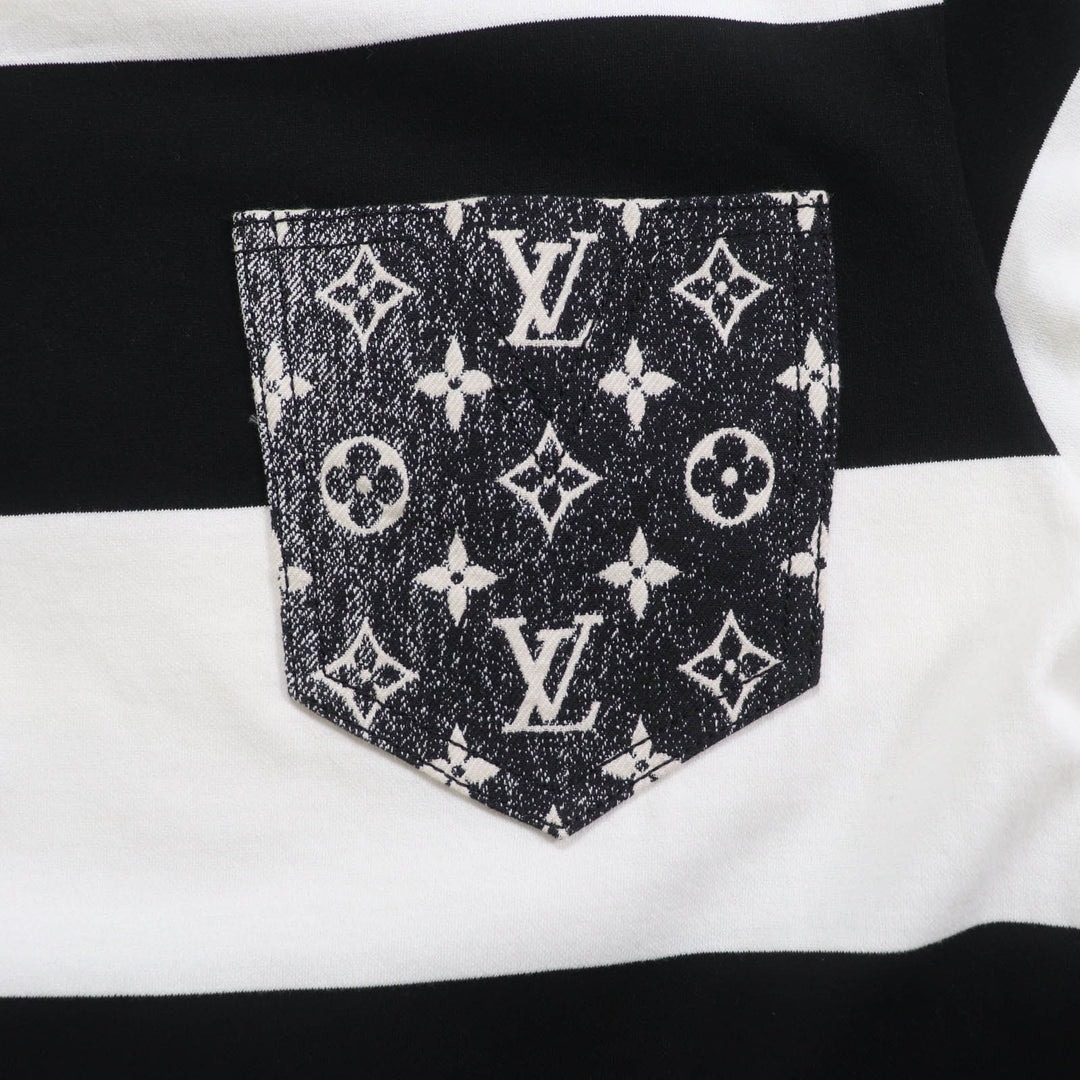 Excellent LOUIS VUITTON one piece Black White cotton Women 1AAUOX