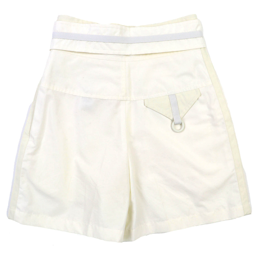 Excellent HERMES Shorts Cotton culottes with some nylon Cream type 34 3E0407DP