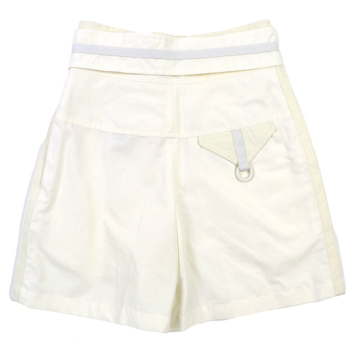 Excellent HERMES Shorts Cotton culottes with some nylon Cream type 34 3E0407DP