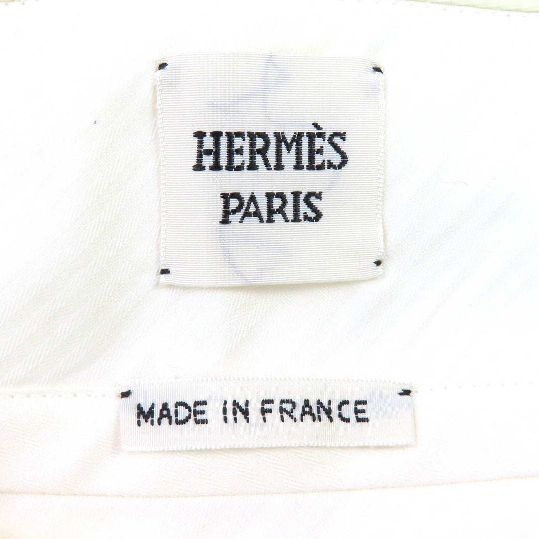 HERMES ショートパンツ コットンキュロット（ナイロン混） クリーム色 タイプ34 3E0407DP