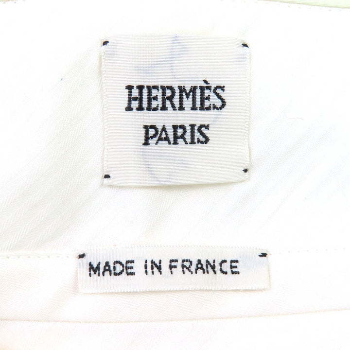 HERMES ショートパンツ コットンキュロット（ナイロン混） クリーム色 タイプ34 3E0407DP