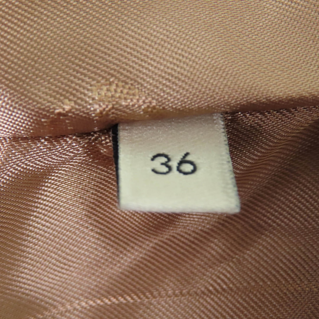 Excellent GUCCI coat Prince of Wales belted coat Brown wool Women 36 699152
