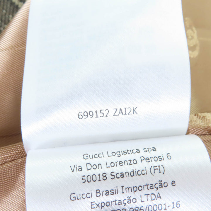 Excellent GUCCI coat Prince of Wales belted coat Brown wool Women 36 699152
