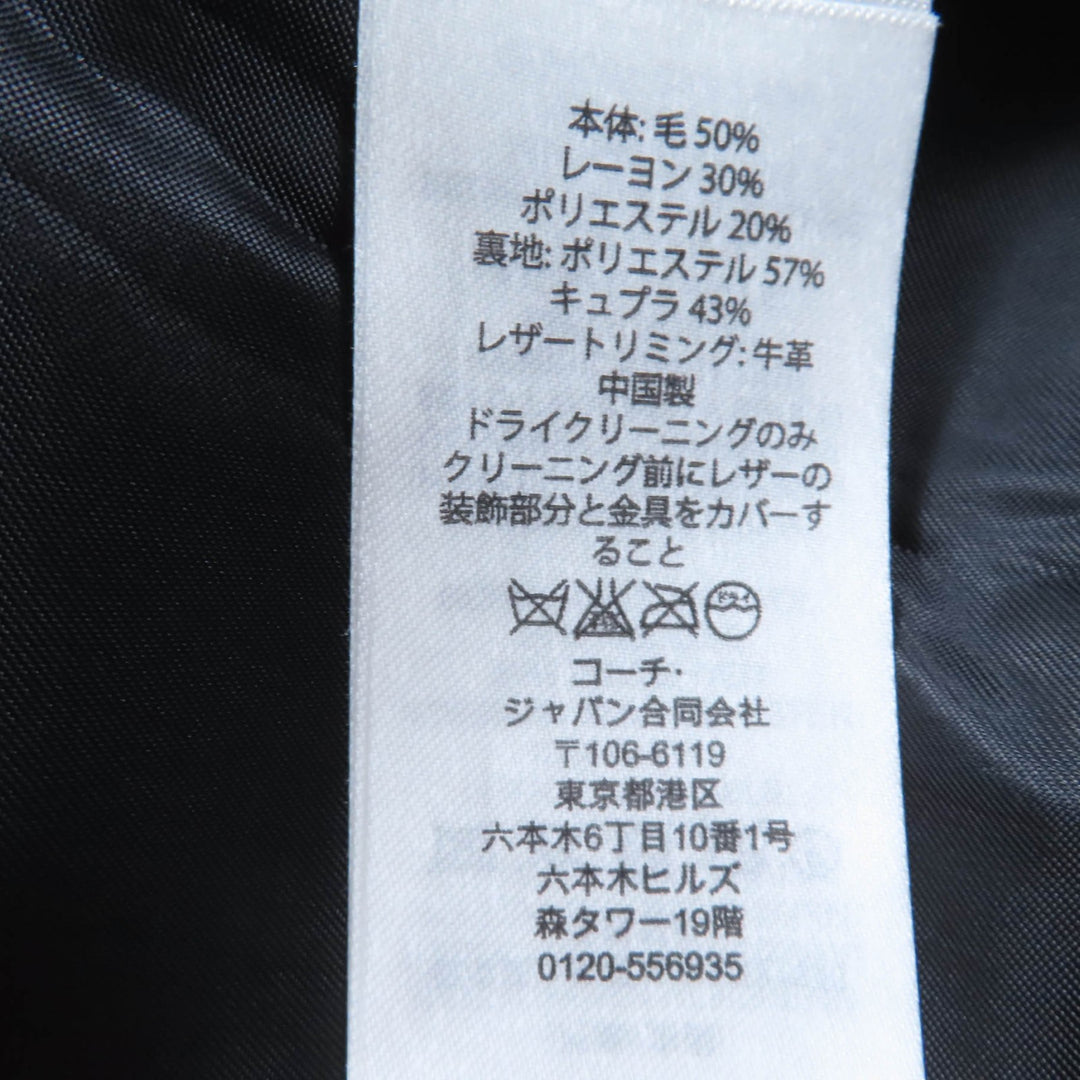優れたCOACHコートチェック柄メタルロゴボタンダブルブレストレッドシリーズレディースXS