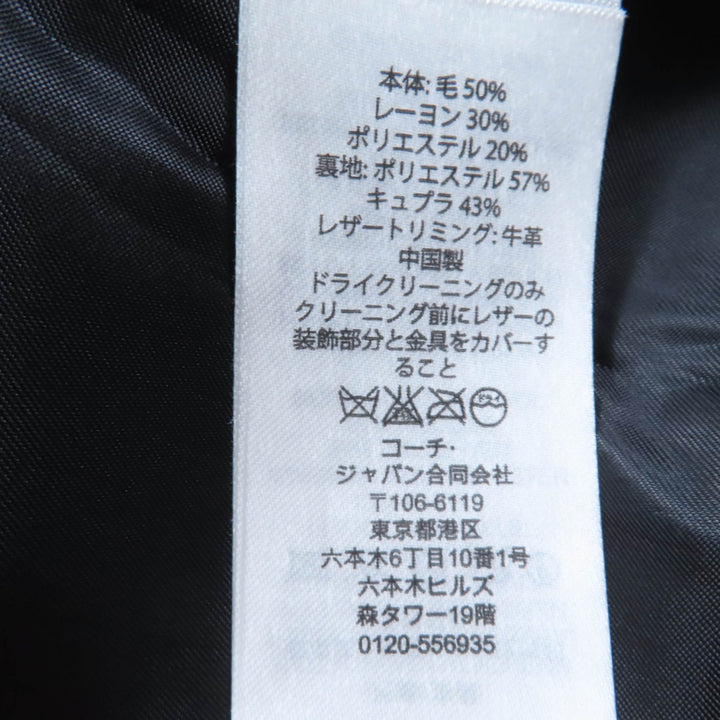優れたCOACHコートチェック柄メタルロゴボタンダブルブレストレッドシリーズレディースXS